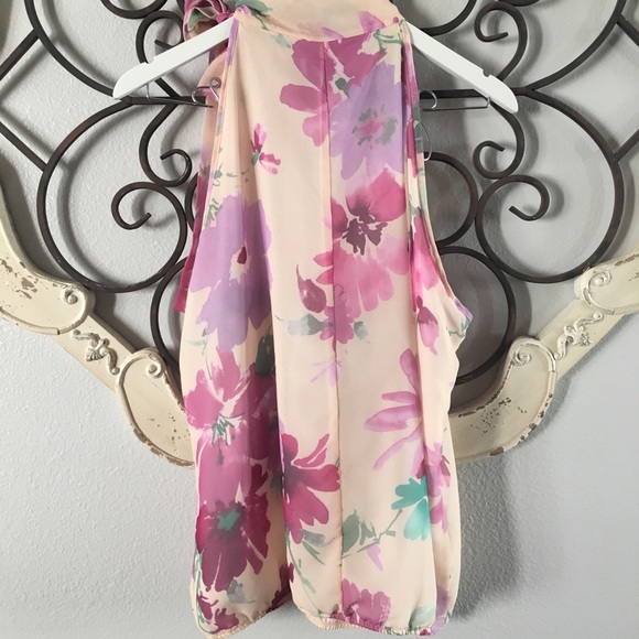 New York & Company Floral Blouse w/ Bow Neckline - Picture 8 of 8